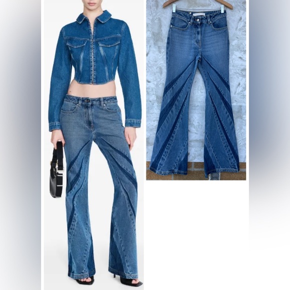 Dion Lee darted bootcut jeans size 24/2 - Picture 1 of 16